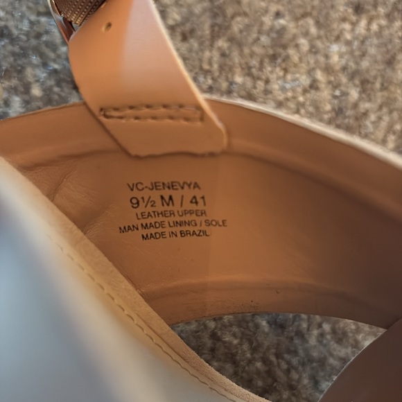 Vince Camuto Jenevya open toe clunky platform suede heels sandals - Picture 7 of 8